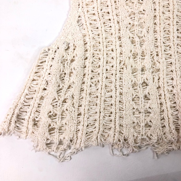 American Eagle Open Weave Destructed Crop Sweater - Picture 3 of 7